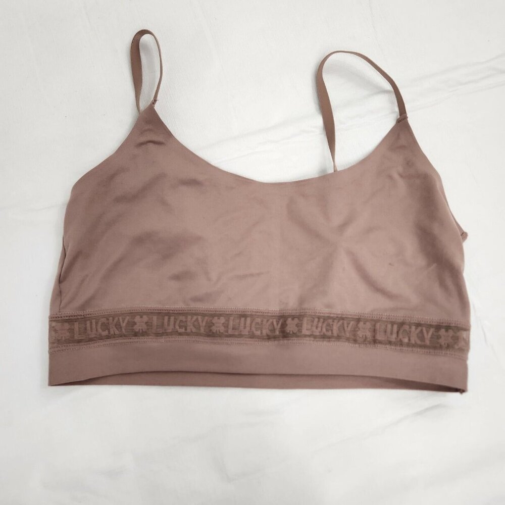 Lucky Bra Bralette XL Mocha Juniors Wireless No Cup Pads